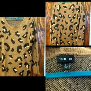 Torrid leopard print sweater